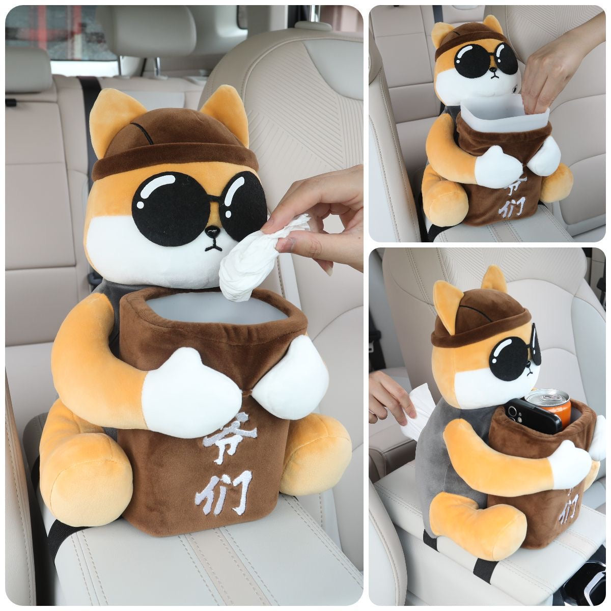 Plushy Cartoon Animal Tissue Box